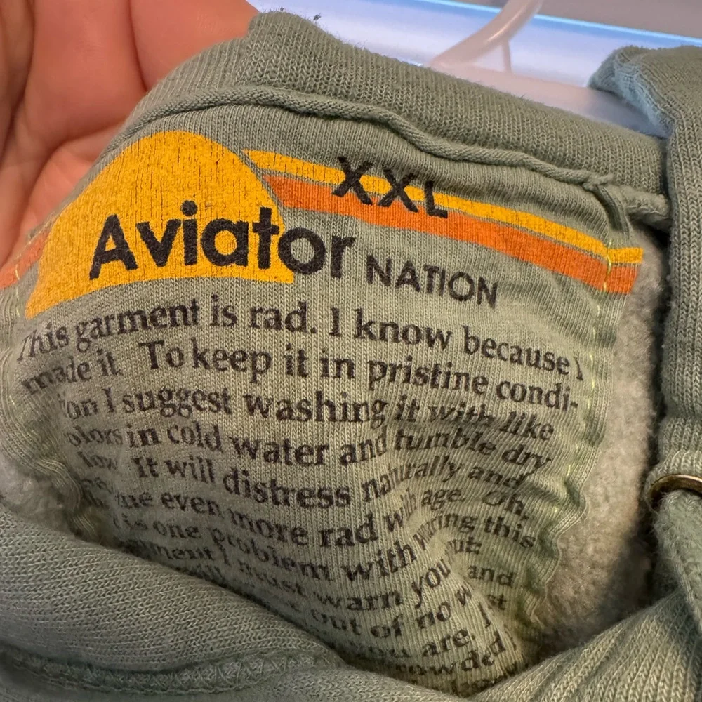 Aviator Nation Sage Hoodie with Multicolor Logo - Picture 3 of 5